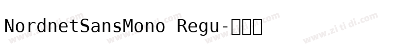NordnetSansMono Regu字体转换
